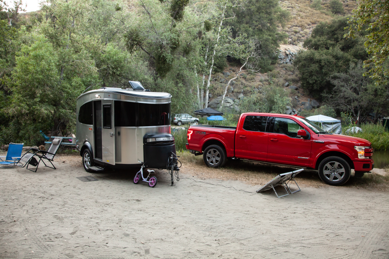 Illustration for article titled A 2018 Ford F-150 Diesel Pulling an Airstream Basecamp Is the Best Version of 'Camping'